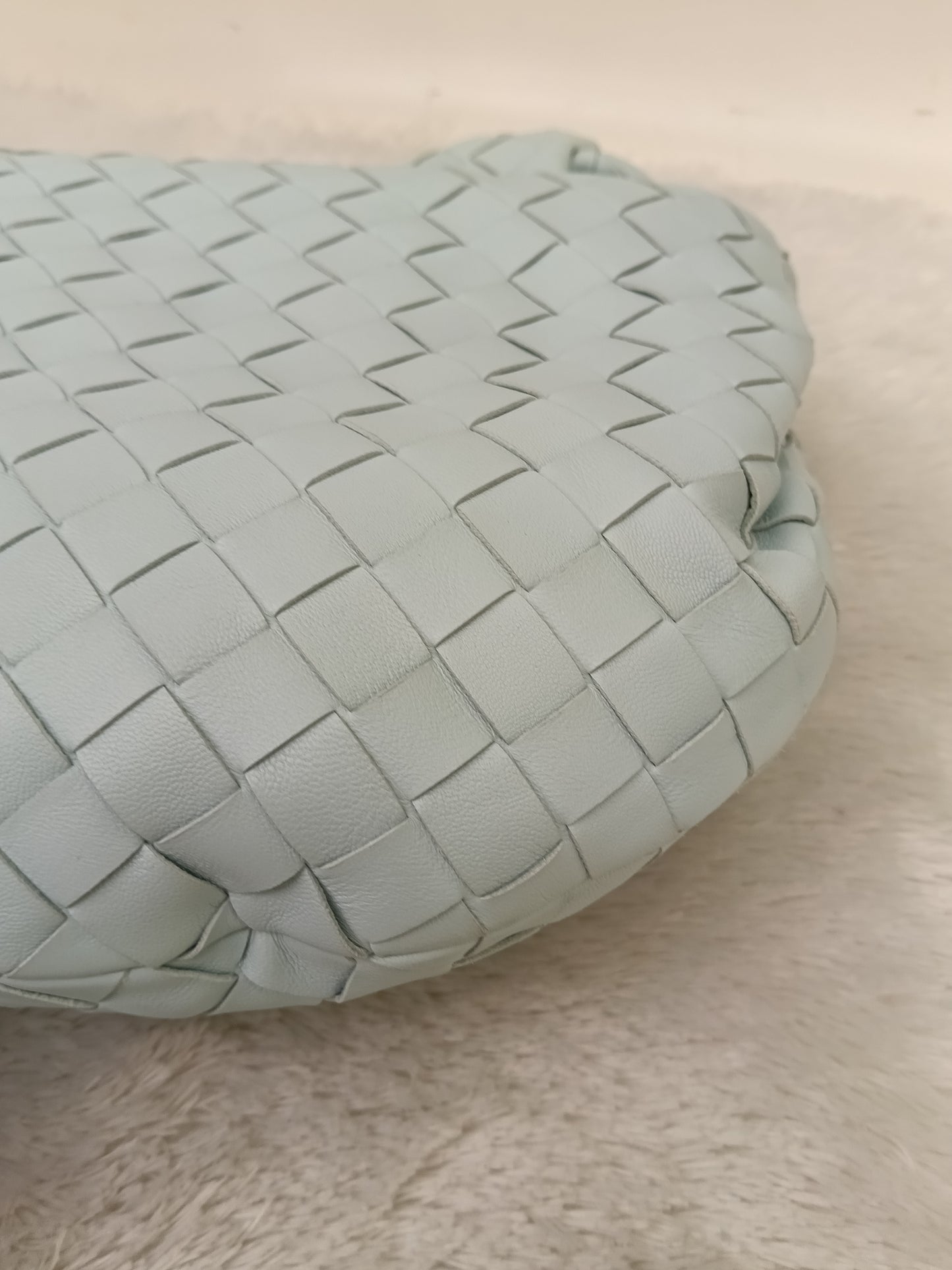 Bottega Veneta Teen Jodie Light Blue GHW