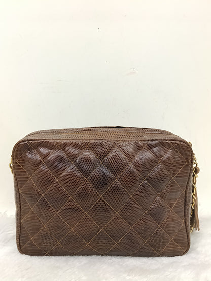 Chanel Camera Tassel Lizard Brown GHW #0