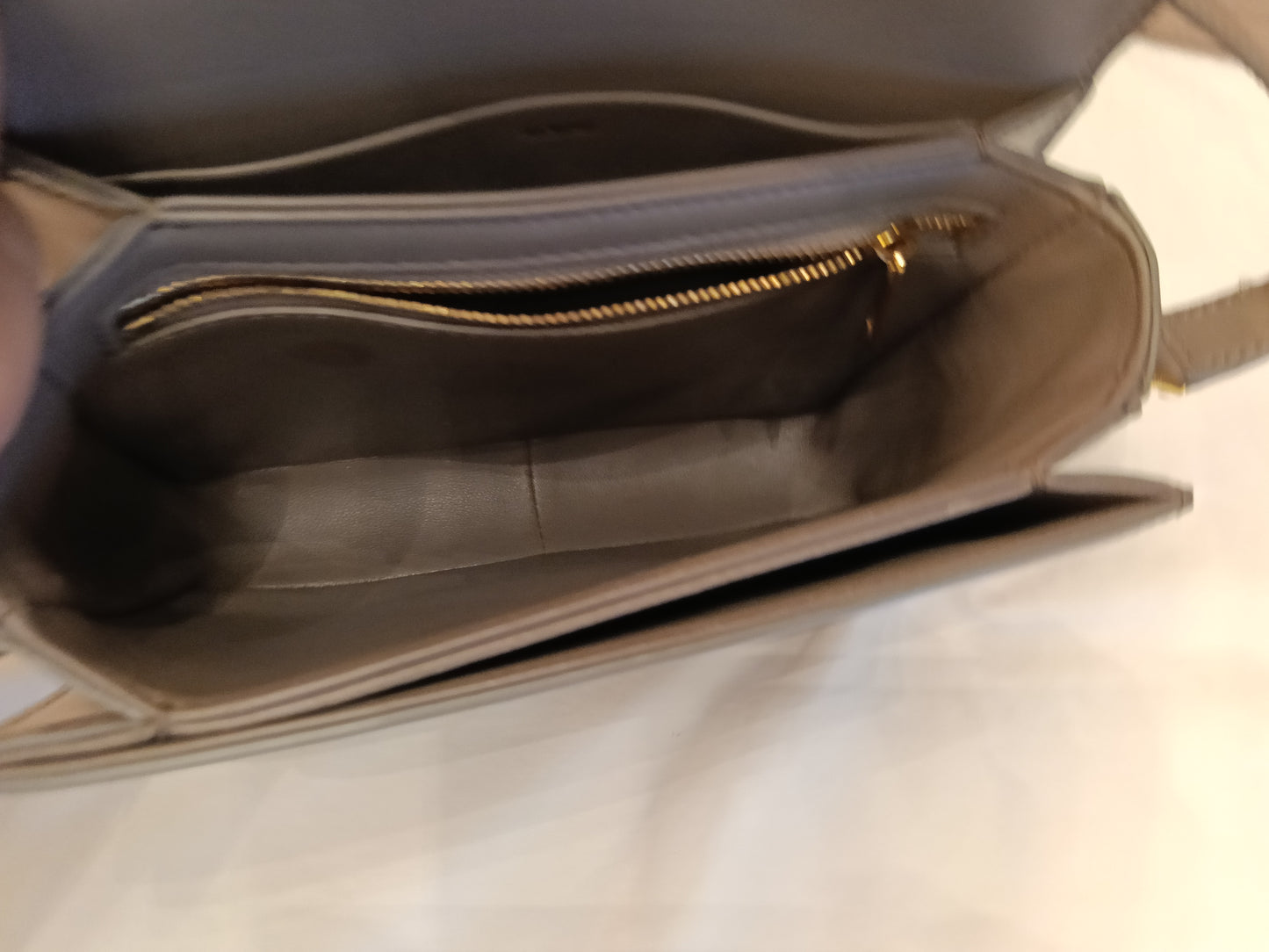 Celine Triomphe Teen Shiny Calfskin Pebble GHW 2022