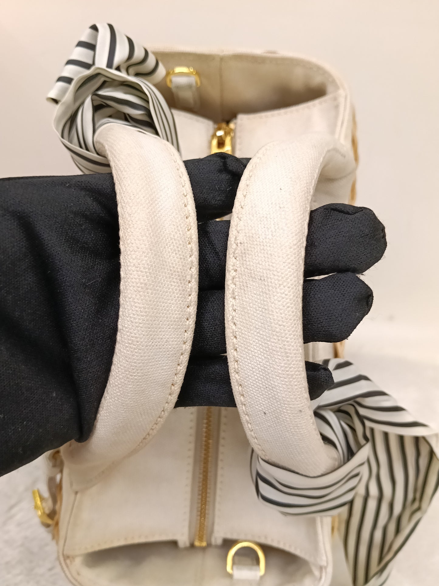 Prada Midollino Canapa Naturale Bianco GHW