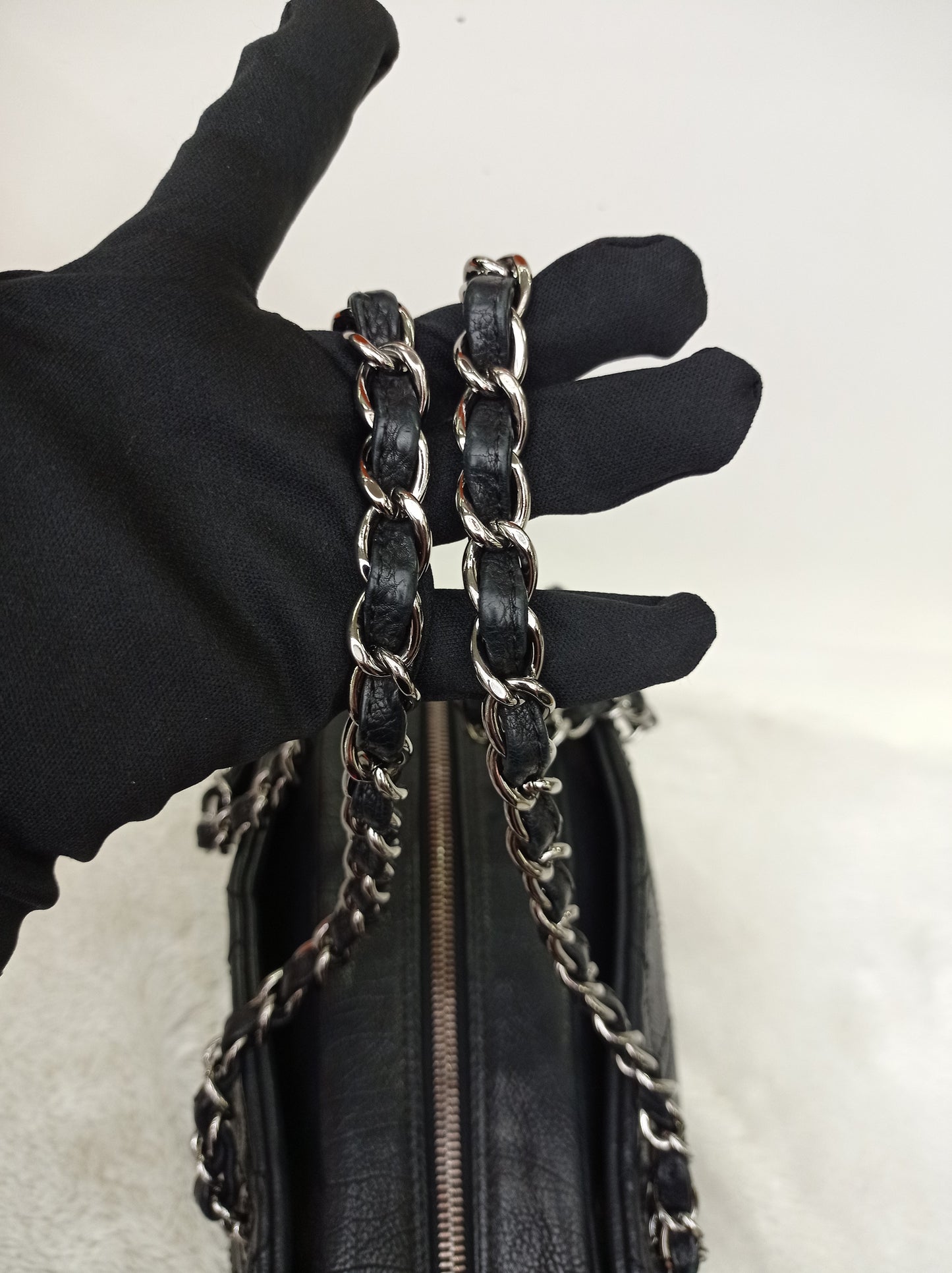 Chanel Tote Diamond Stitch Small Caviar Black SHW #10