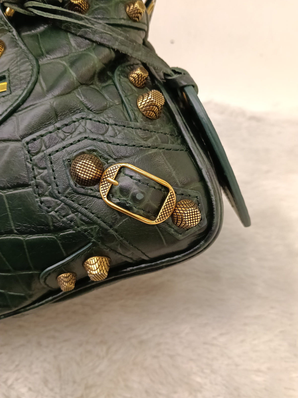 Balenciaga Neo Cagole Small Croco Green RGHW 2023