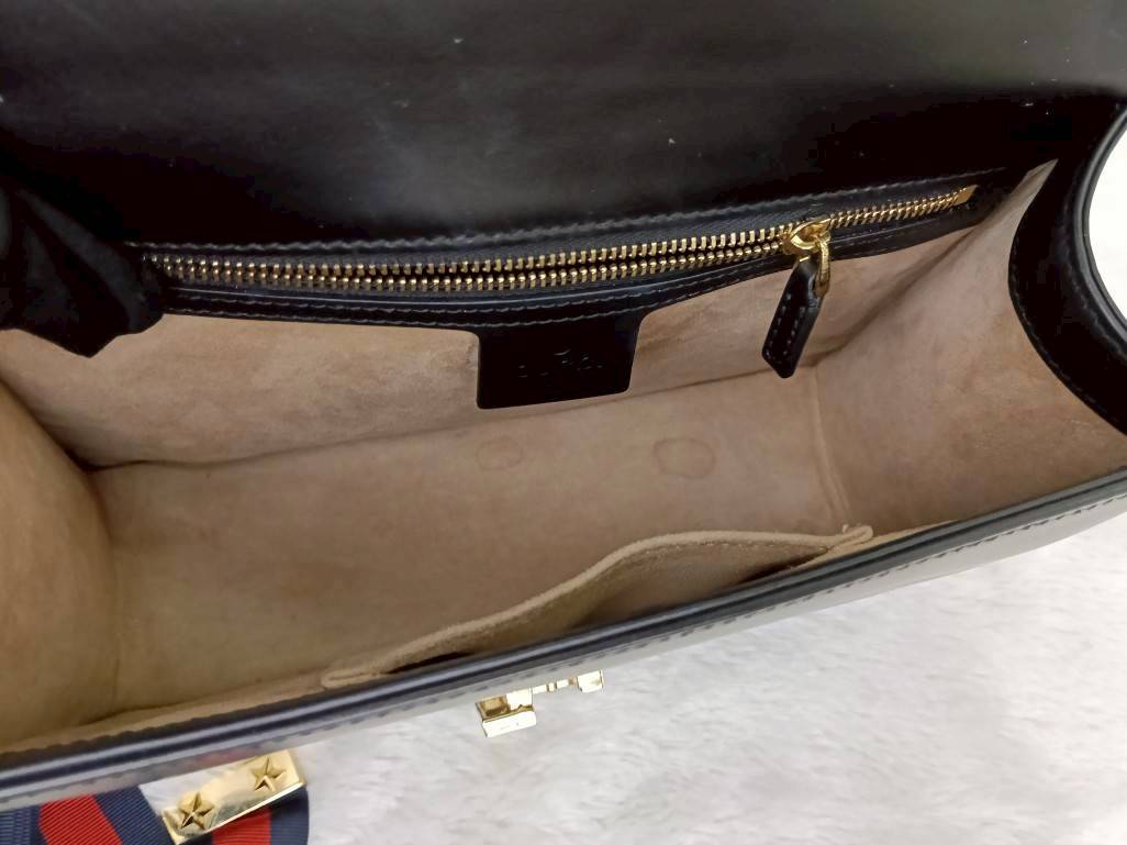 Gucci Sylvie Small Web Calfskin Black GHW