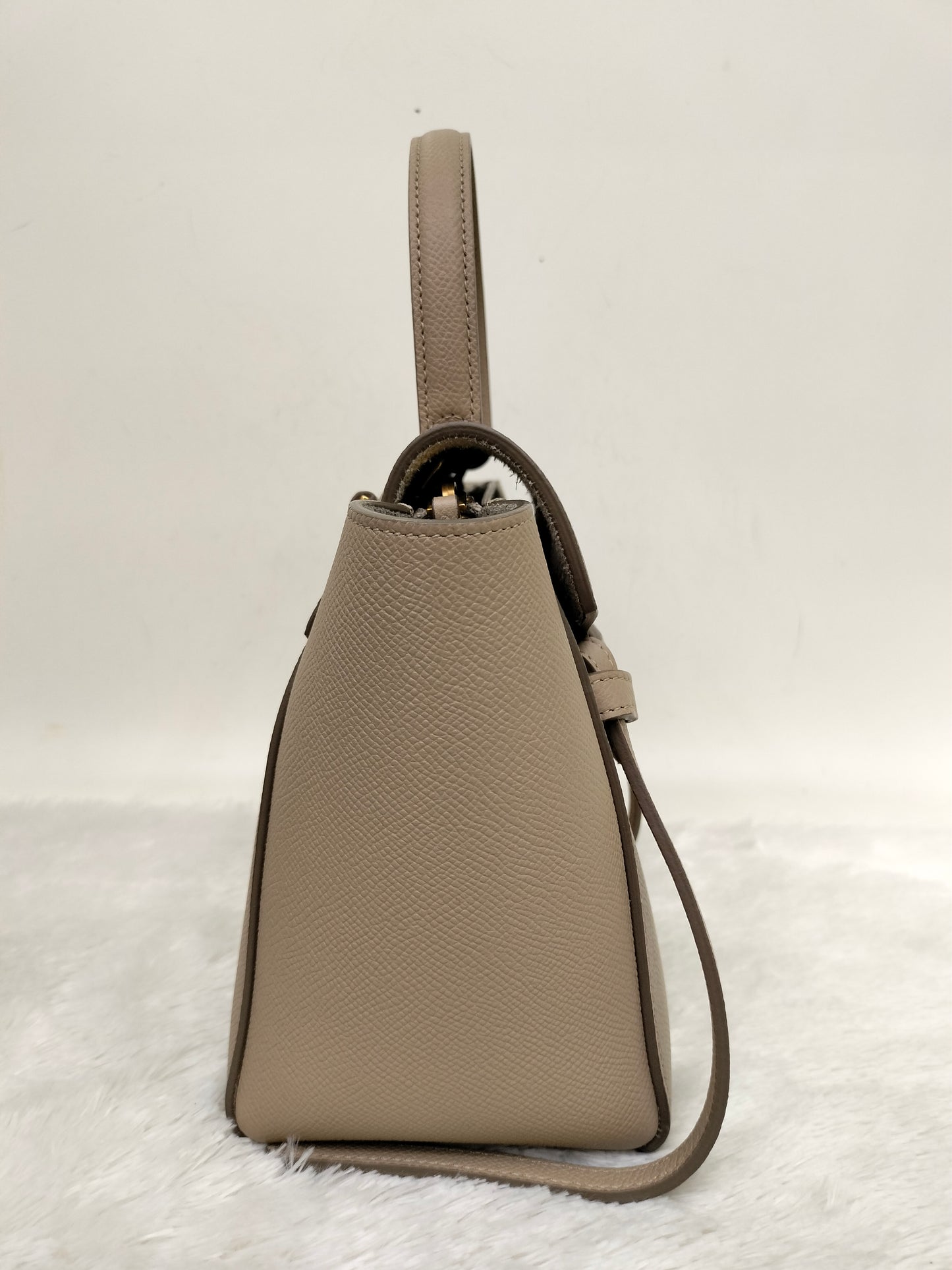 Celine Nano Belt Grained Taupe GHW 2019