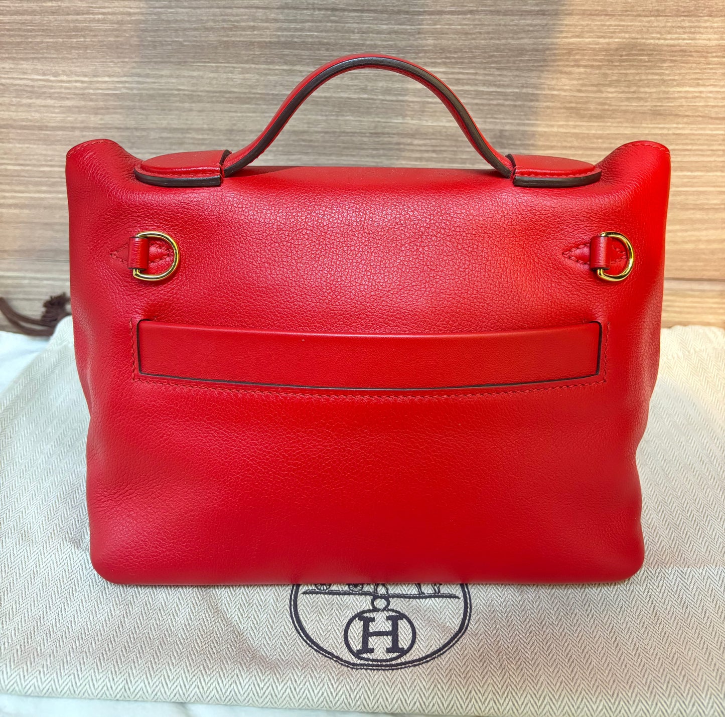 Hermes 2424 Mini Evercolour Swift Rouge De Coeur GHW #Y