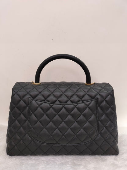 Chanel Coco Handle Large Caviar Black GHW #24