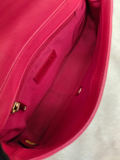 Chanel Mademoiselle Flap Calfskin Dark Pink/Pink GHW #23