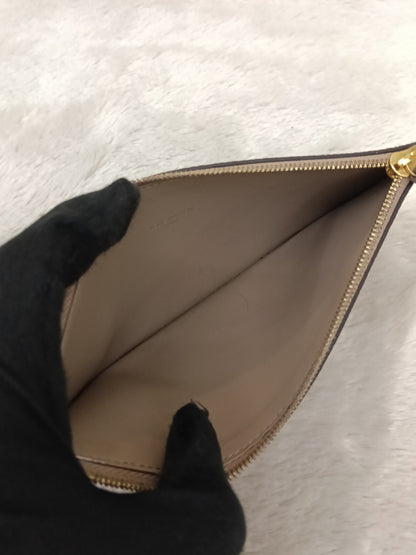 LV Pochette Felicie GM Monogram Empreinte Tourterelle Creme (CHIP)
