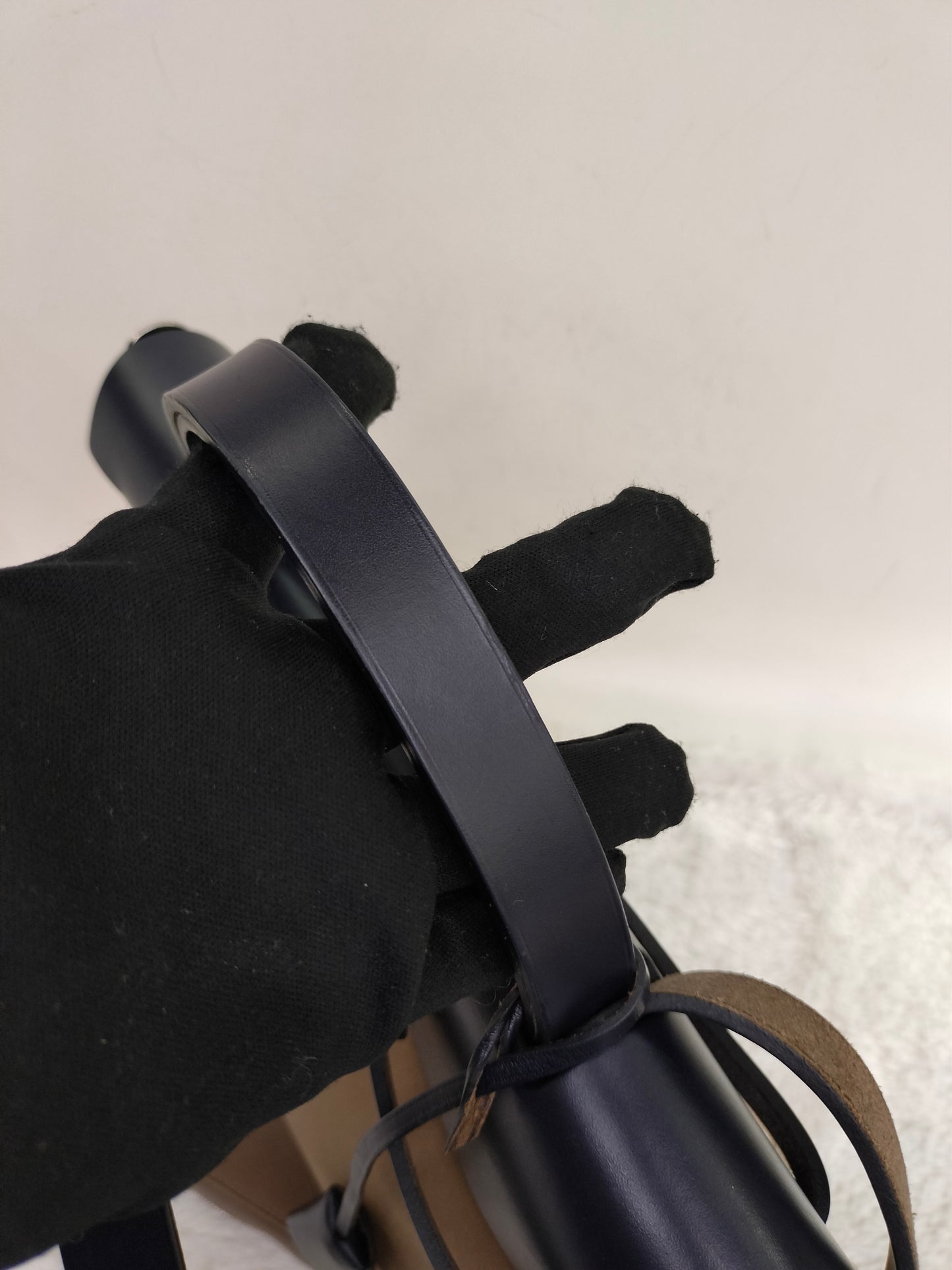 HB31 Zip Canvas Etoupe Flap Bleu Indigo PHW #C