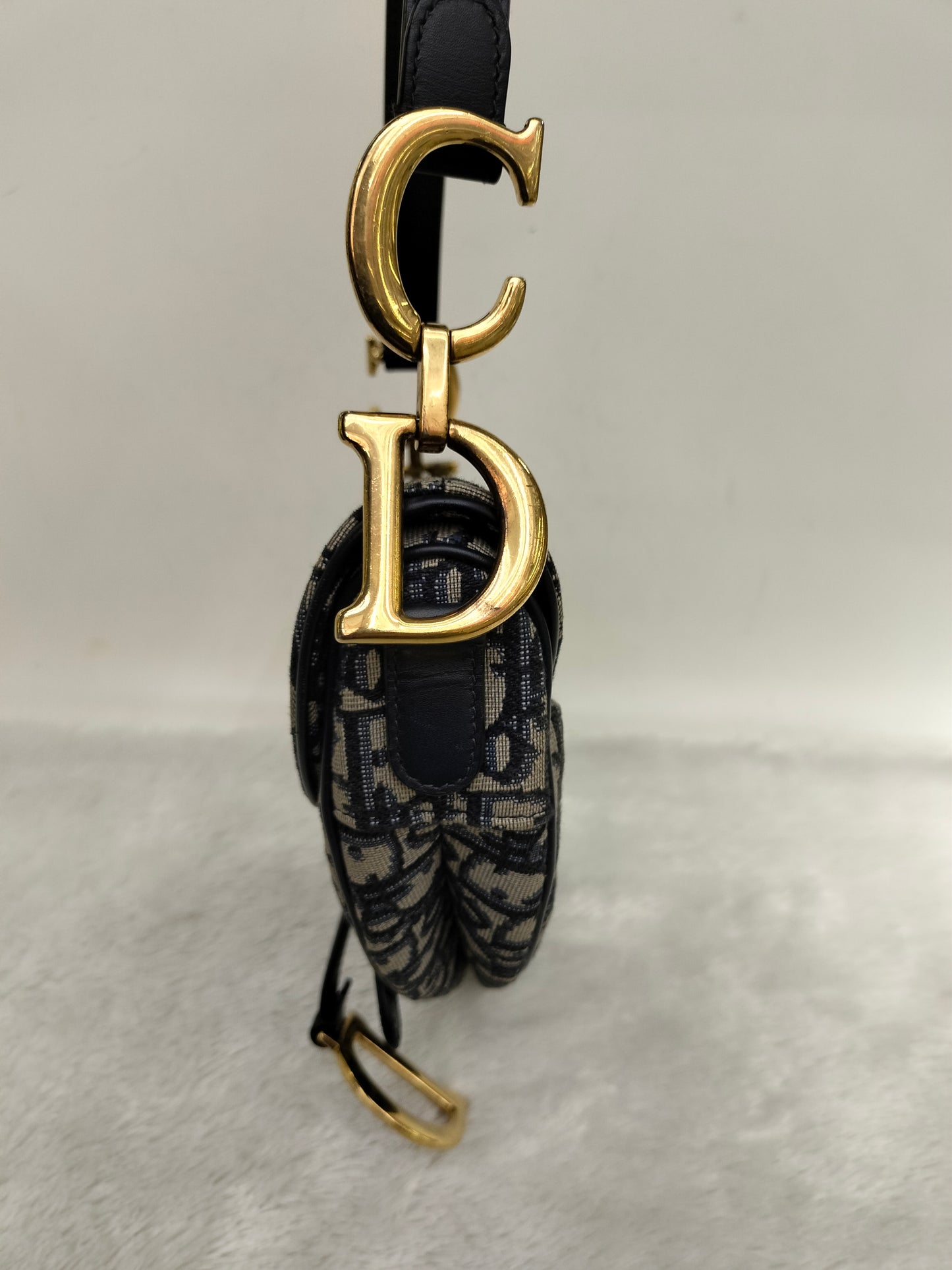 Dior Saddle Medium Oblique Navy GHW 2018