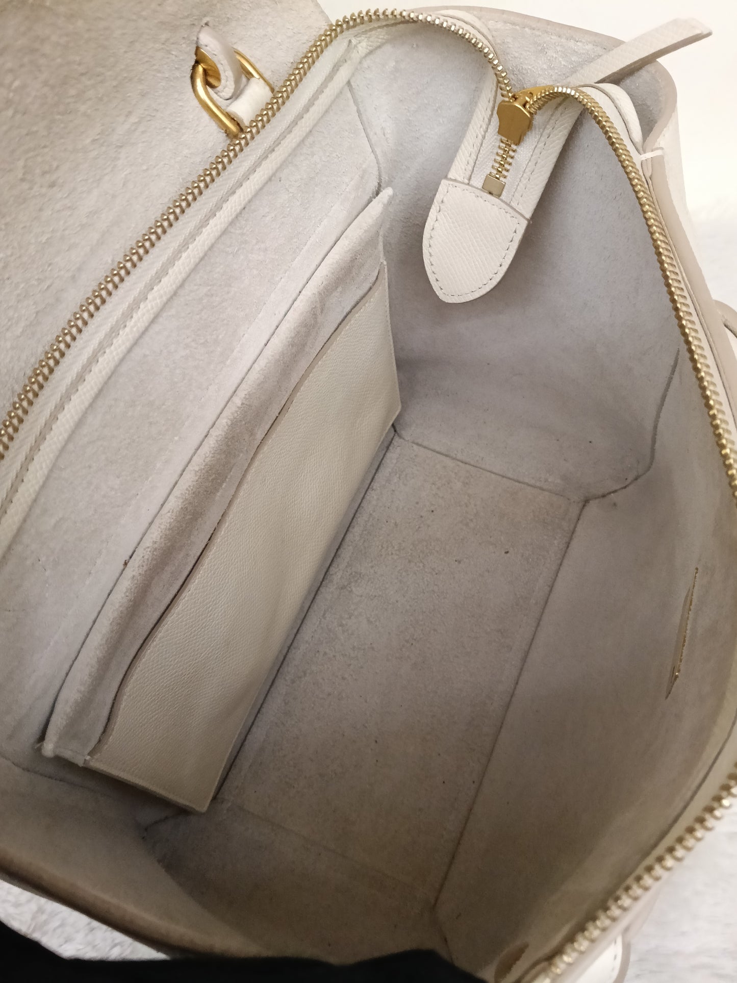 Celine Micro Belt Grained White GHW 2017