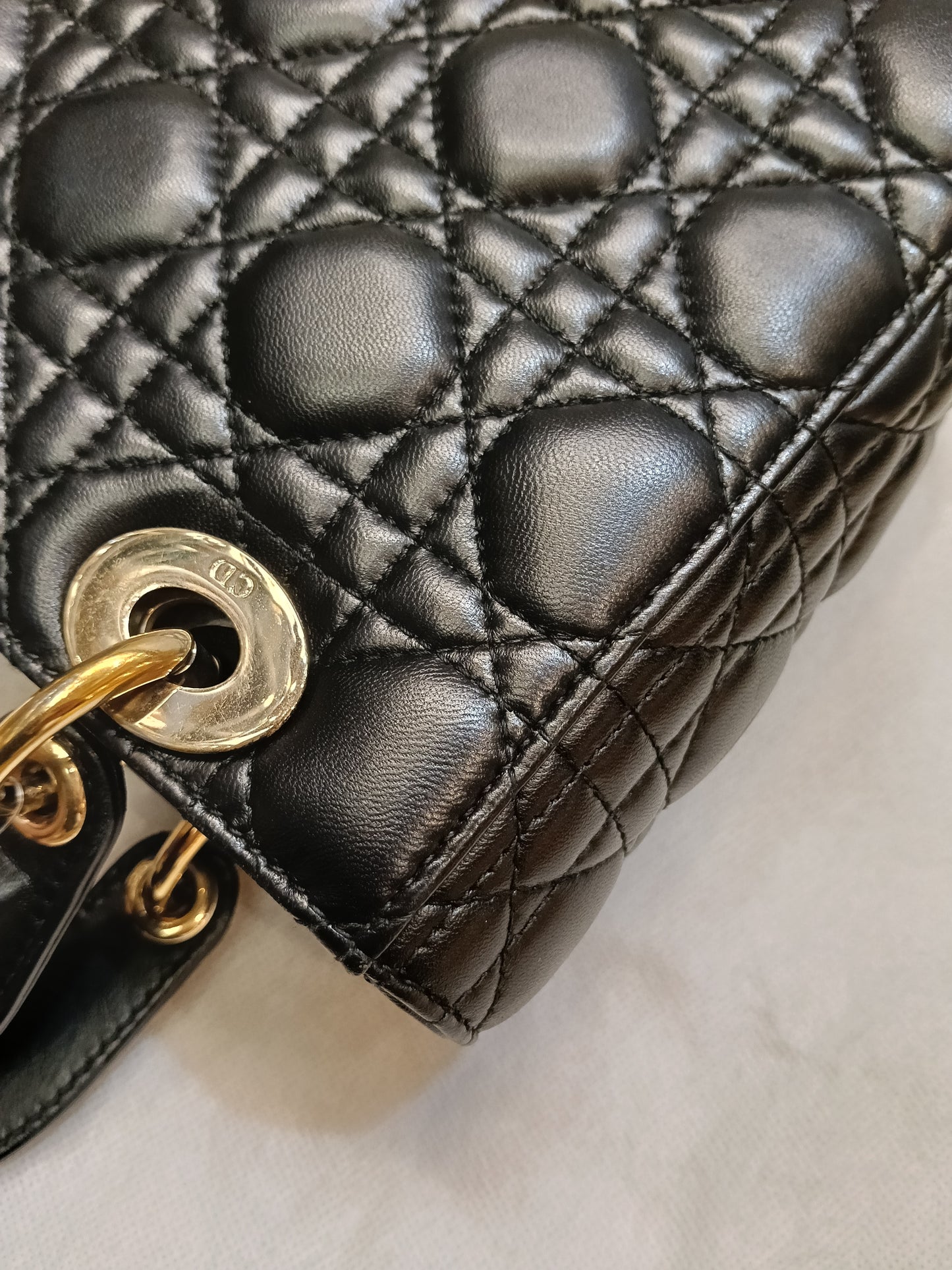 Lady Dior Small Lamb Black GHW 2018