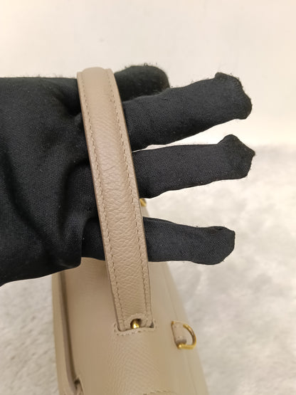Celine Nano Belt Grained Light Taupe GHW 2018