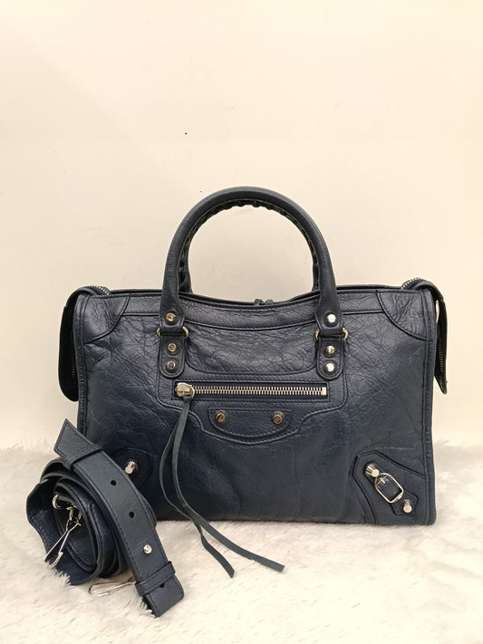 Balenciaga Small City Classic Blue Nuit SHW 2018