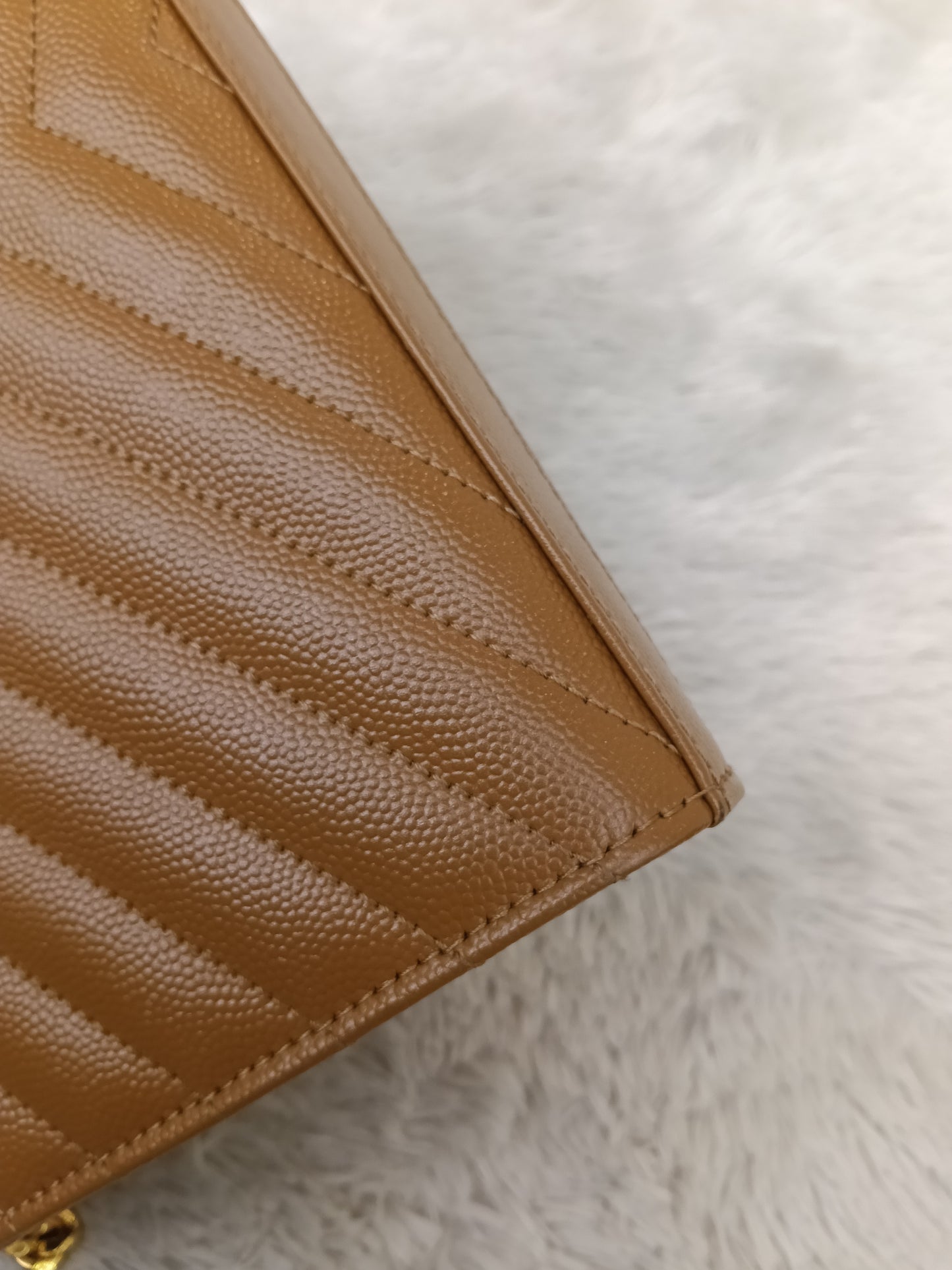 YsL WOC 22 Matelasse Monogramme Grained Caramel GHW 2021