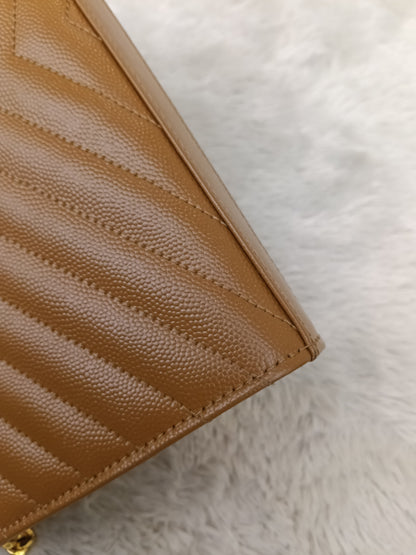 YsL WOC 22 Matelasse Monogramme Grained Caramel GHW 2021