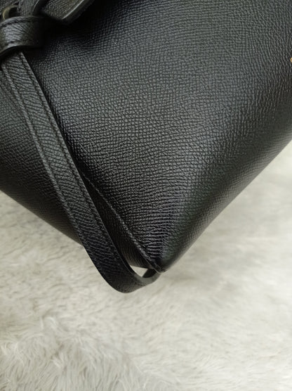 Celine Micro Belt Grained Black GHW 2017