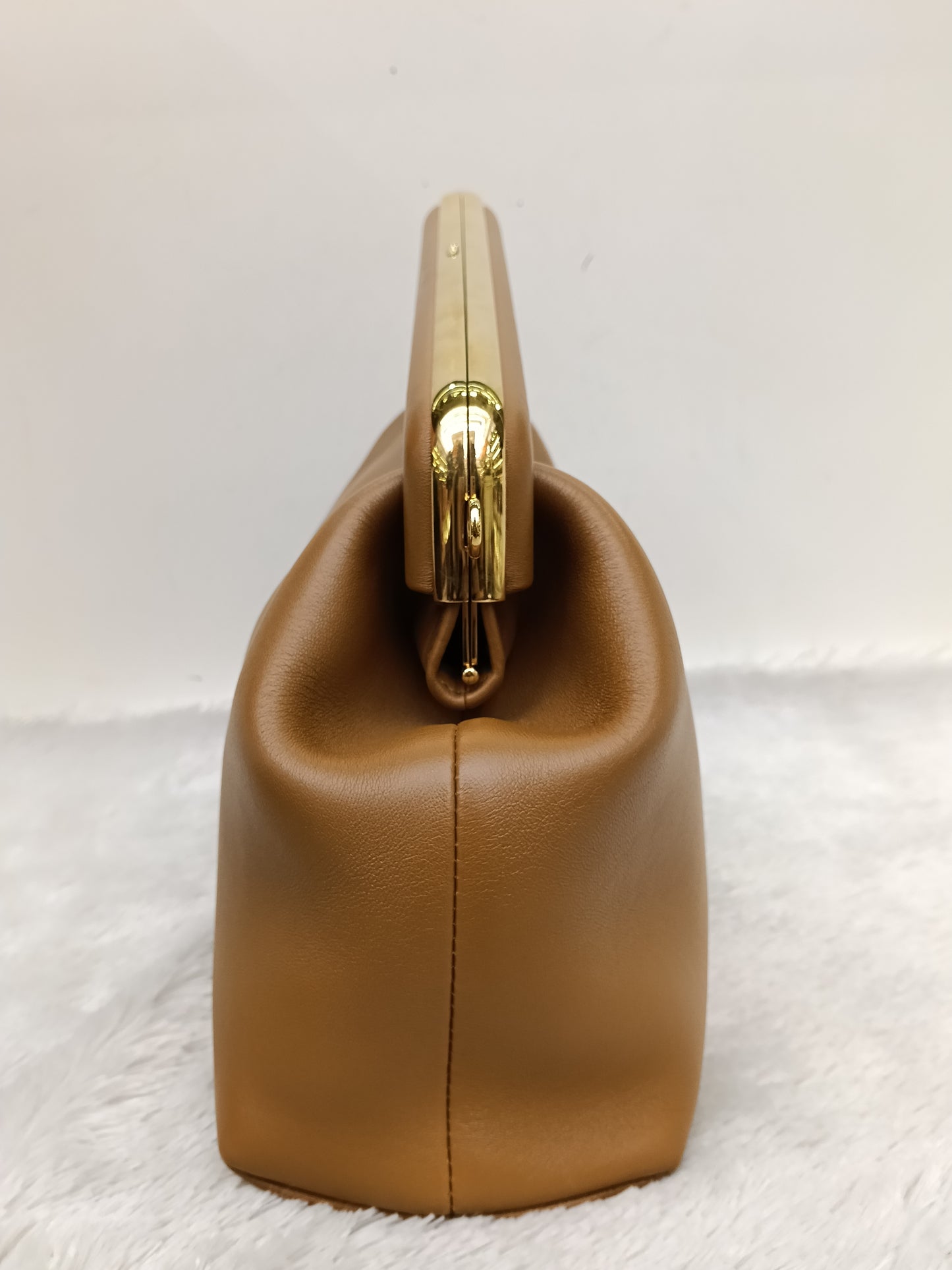 Fendi First Caramello Medium Calfskin Brown Beige GHW