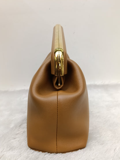 Fendi First Caramello Medium Calfskin Brown Beige GHW
