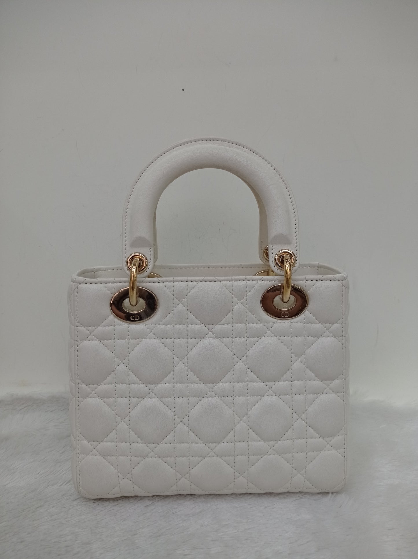 Lady Dior Small Lamb White LGHW 2019