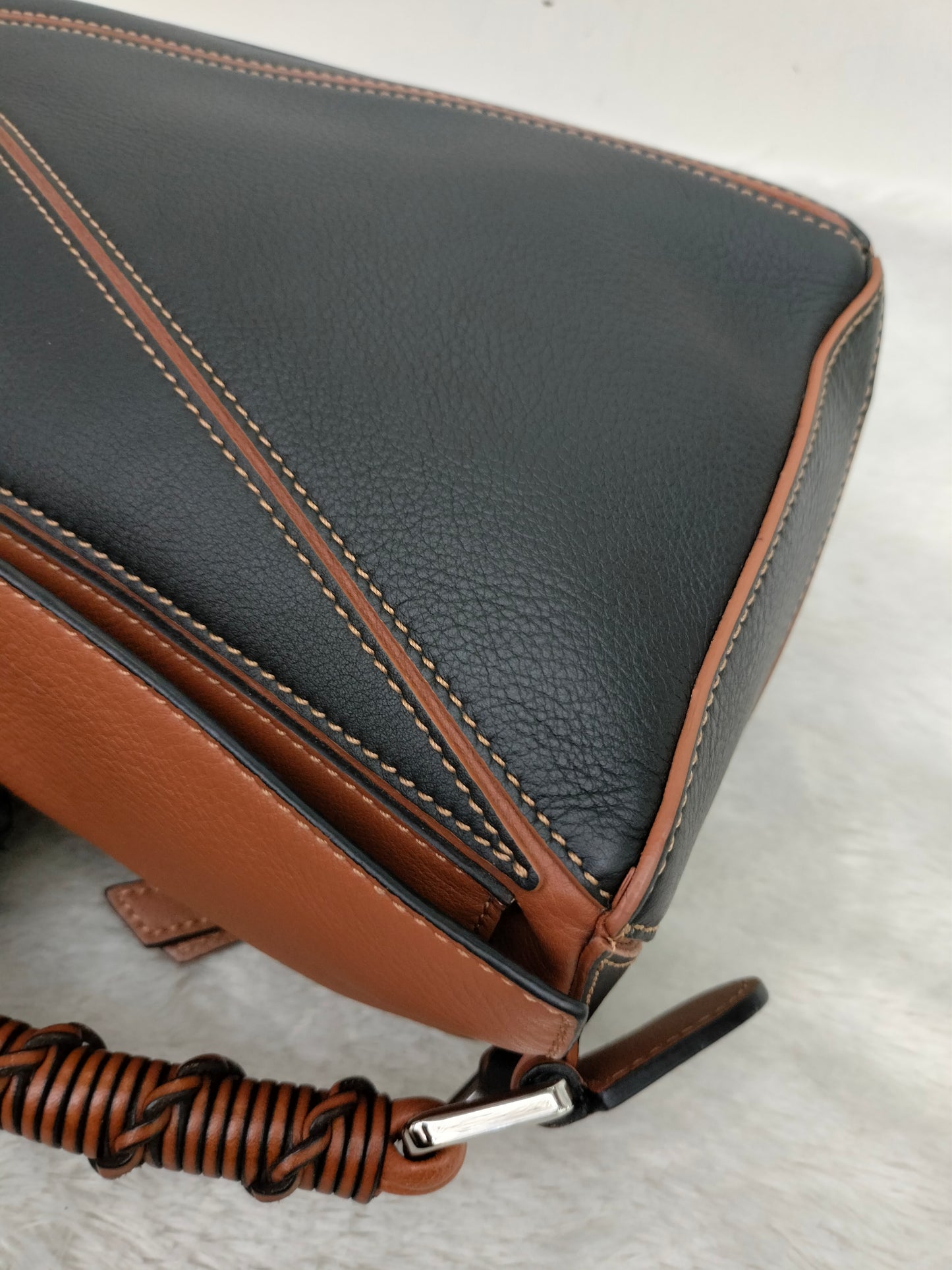 Loewe Puzzle Small Craft Calfskin Black Tan SHW 2020