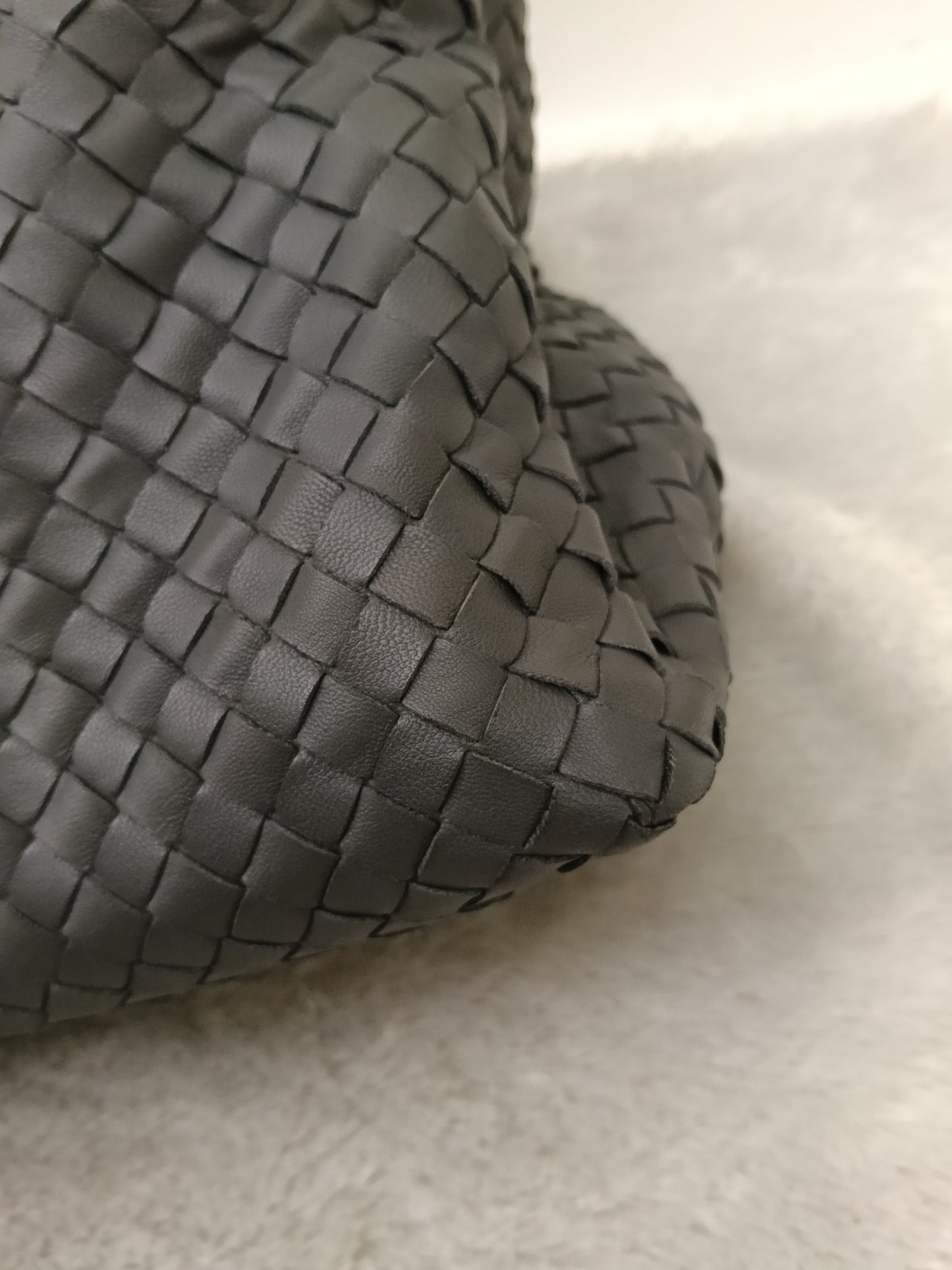 Bottega Veneta Nappa Intrecciato Chain Tote Large Grey RHW