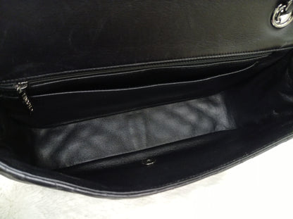 Chanel Twist Flap Large Lamb Black Burgundy SHW #18