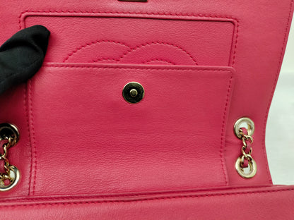 Chanel Mademoiselle Flap Calfskin Dark Pink/Pink GHW #23