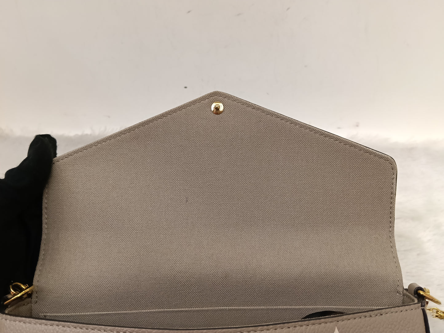 LV Pochette Felicie GM Monogram Empreinte Tourterelle Creme (CHIP)