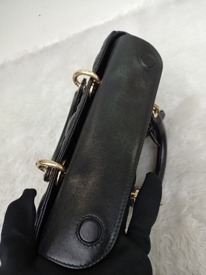 Dior Lady D'Joy Medium Lamb Black GHW 2016