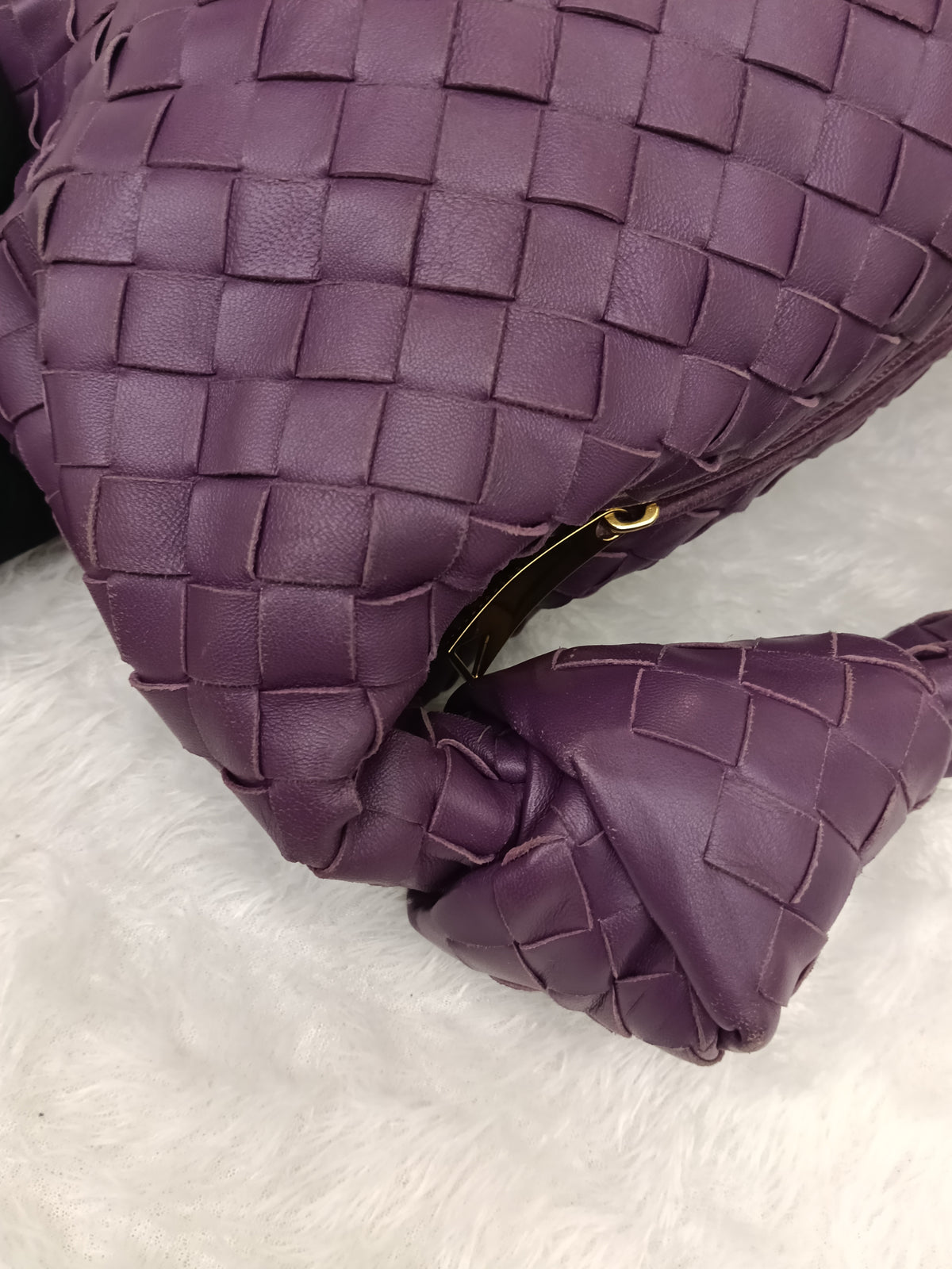 Bottega Veneta Teen Jodie Purple GHW