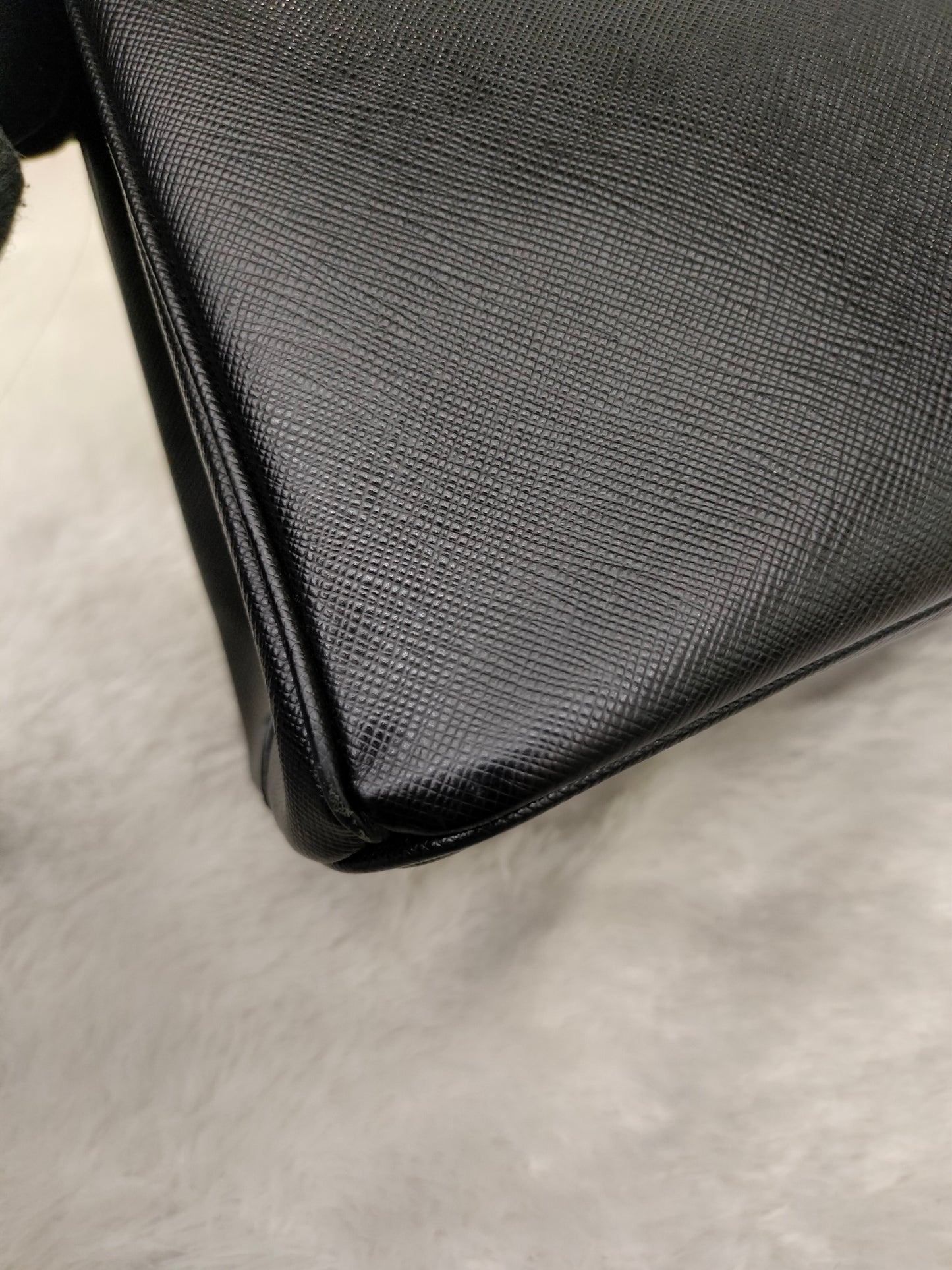 Prada Saffiano Lux Nero 33cm Double Zip GHW