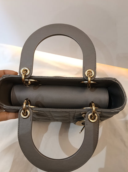 Lady Dior Small Lamb Grey GHW 2019