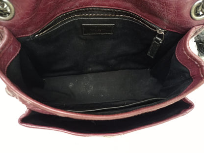 YsL Niki Medium Calfskin Burgundy RHW 2018