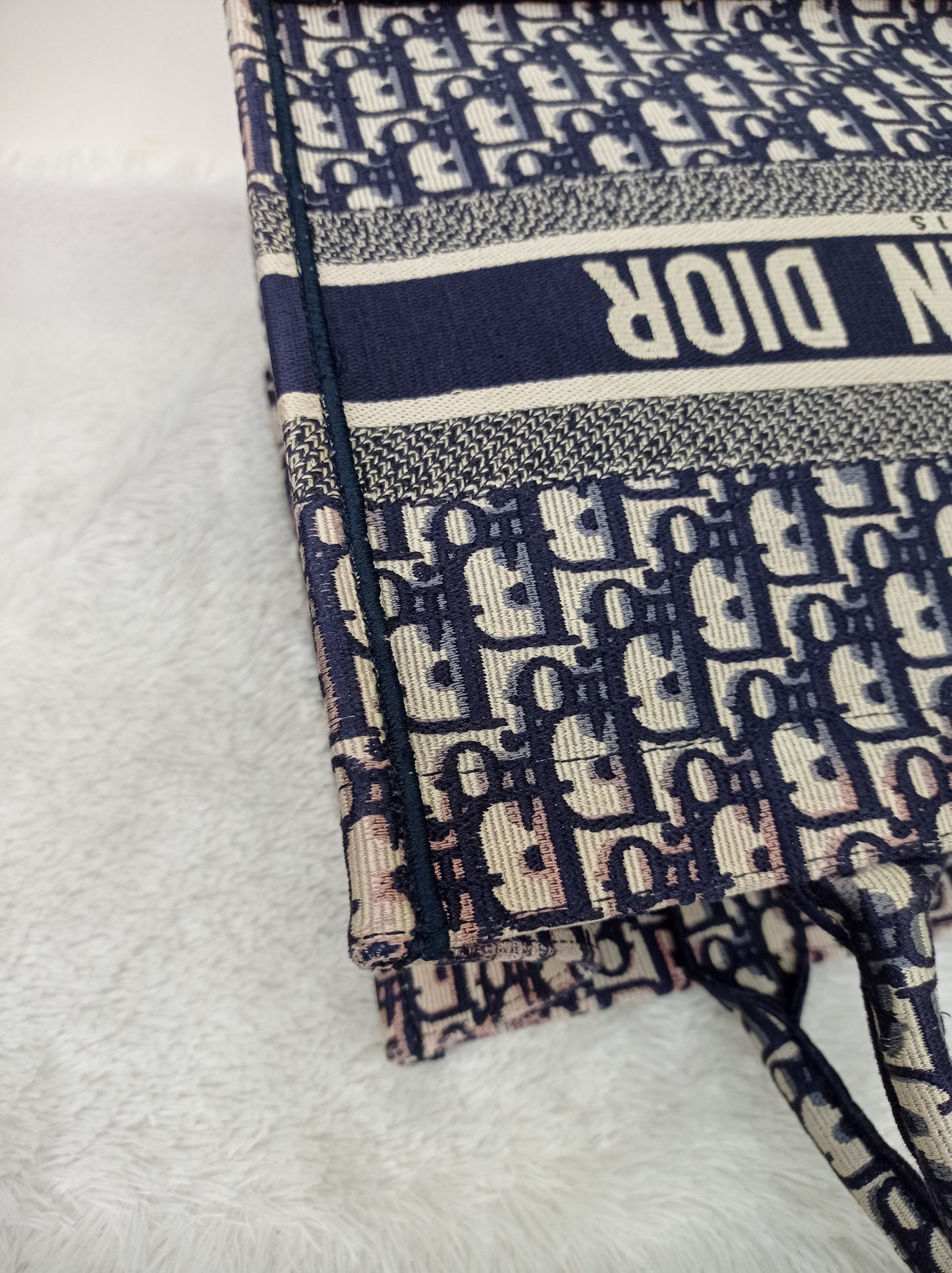 Dior Tote Book Medium Oblique Navy 2019