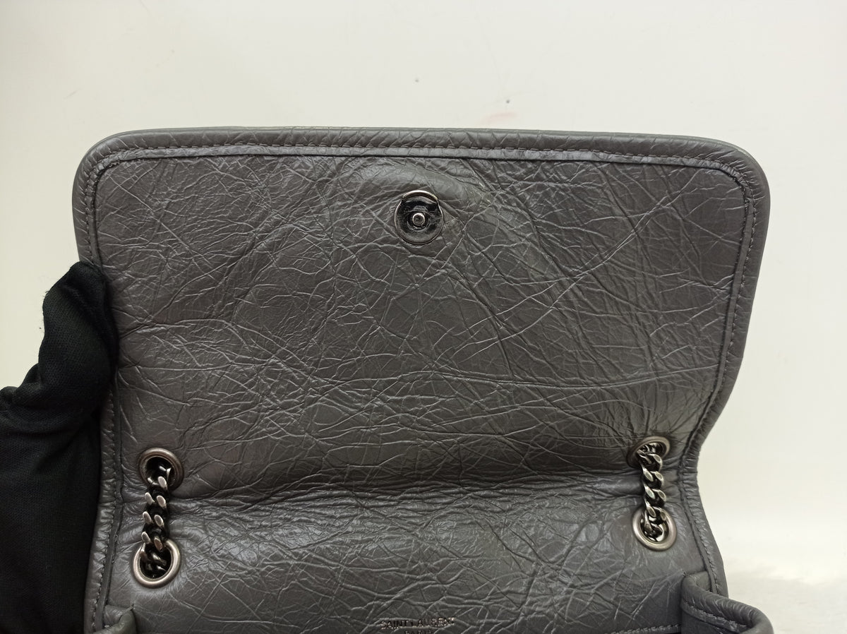 YsL Niki Baby Calfskin Grey RHW 2018