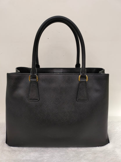 Prada Saffiano Lux Nero 33cm Double Zip GHW