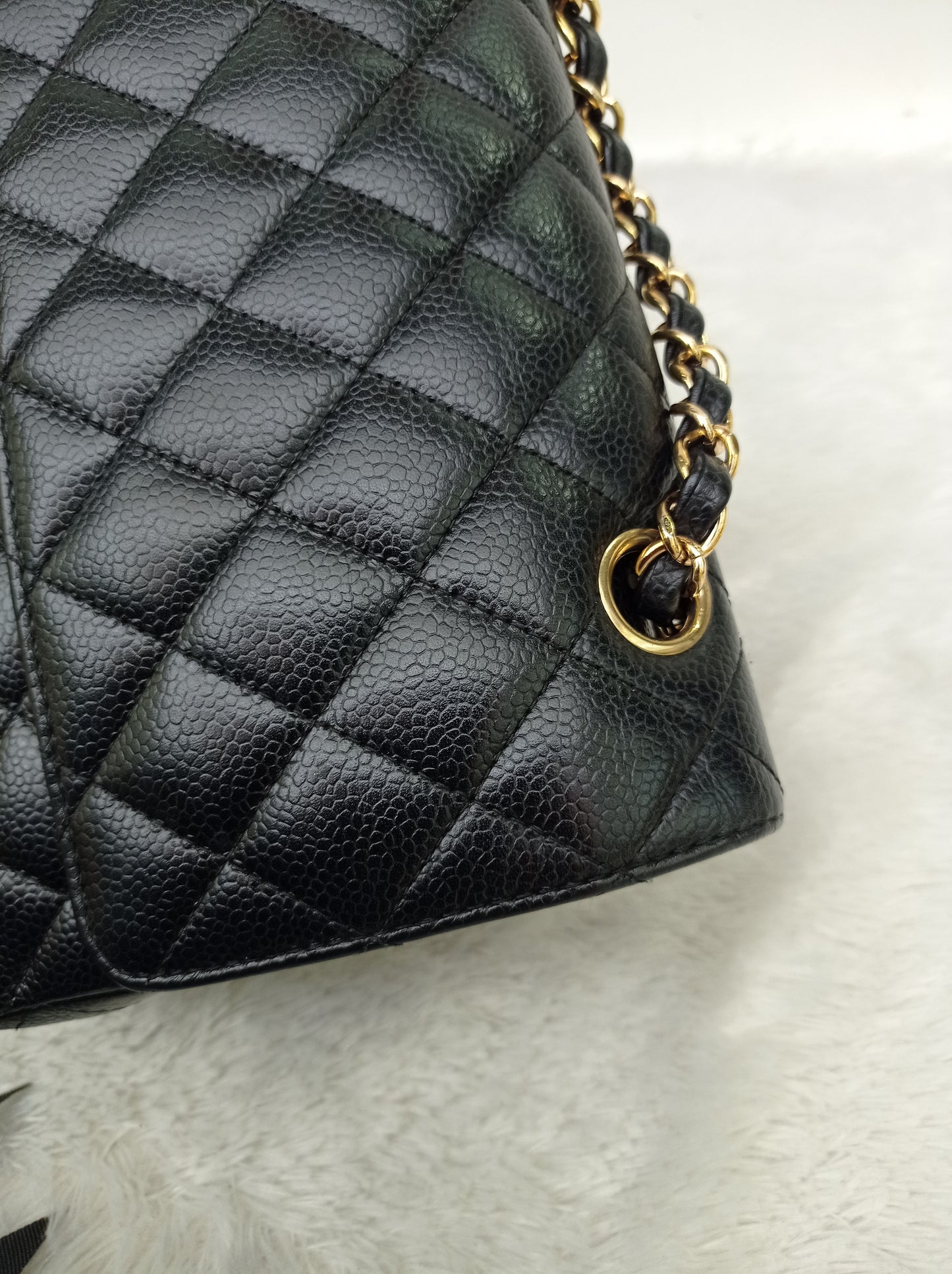 Chanel Medium Caviar Black GHW DF #21