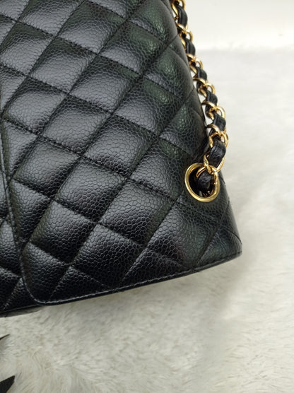 Chanel Medium Caviar Black GHW DF #21