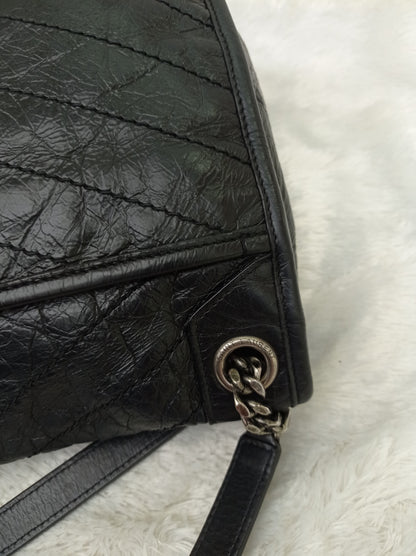 YsL Niki Medium Calfskin Black RHW 2018