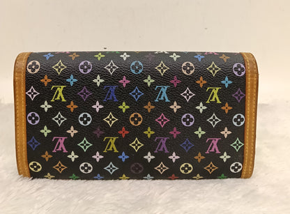 LV Porte Tresor International Wallet Monogram Multicolour Black 2005