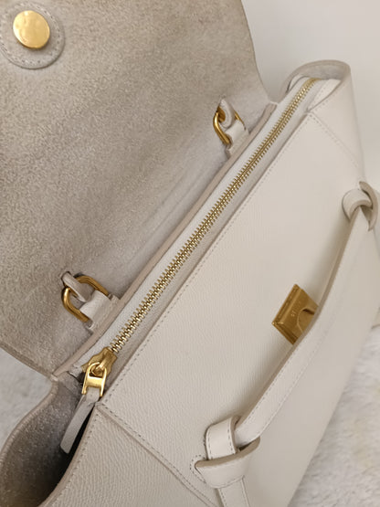 Celine Micro Belt Grained White GHW 2017
