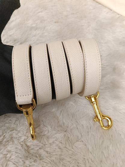 Celine Micro Belt Grained White GHW 2017