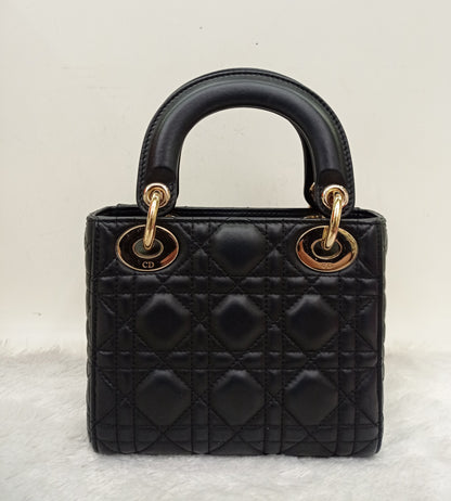 Lady Dior Mini Lamb Black GHW 2018