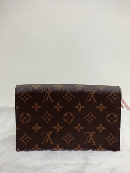 LV Flore Chain Wallet Monogram Rose Ballerine 2020