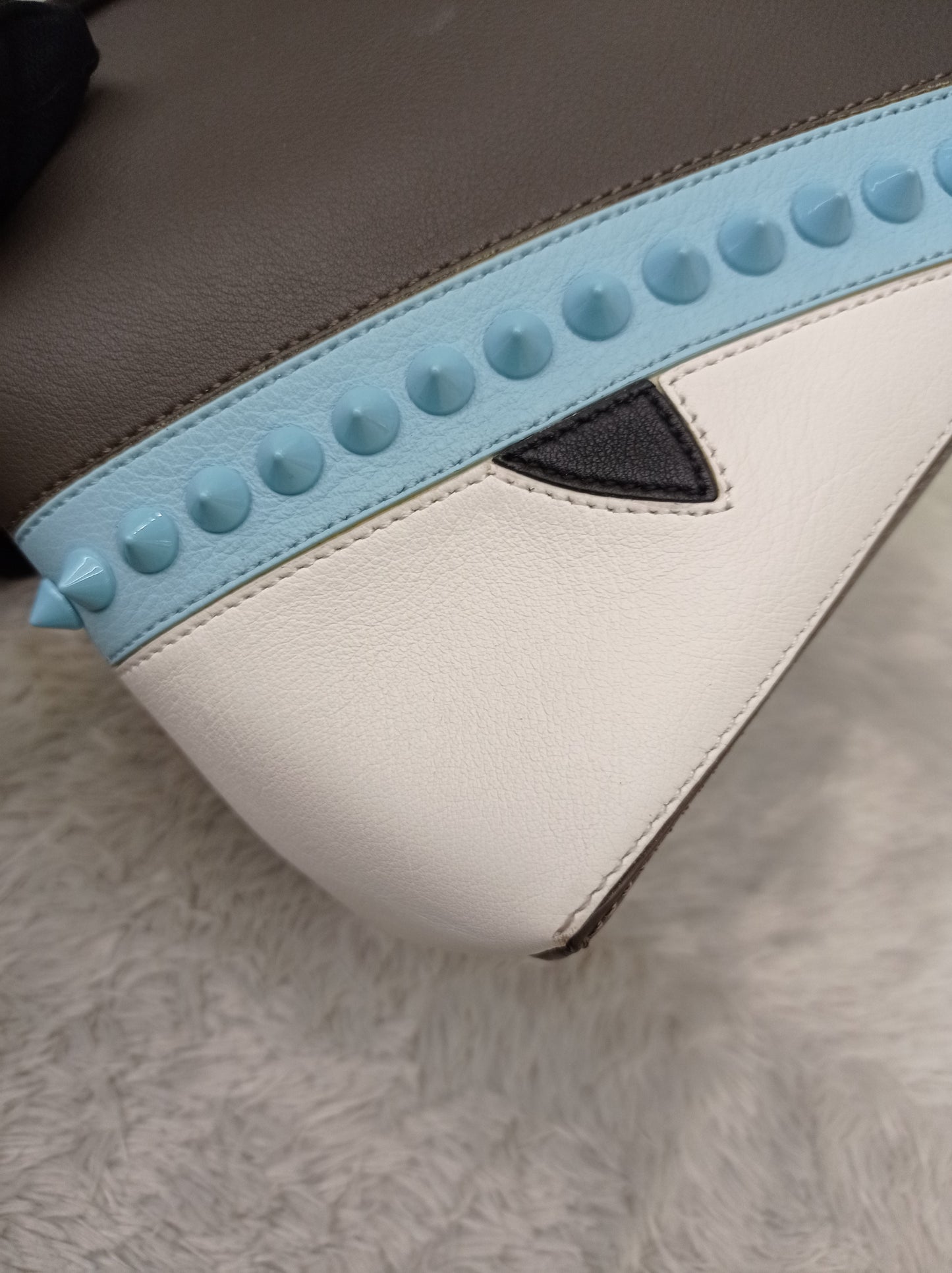 Fendi BTW Medium Monster Eyes Studded Multicolour SHW