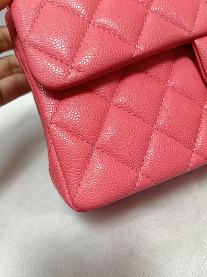 Chanel Small Caviar Pink GHW DF (CHIP)