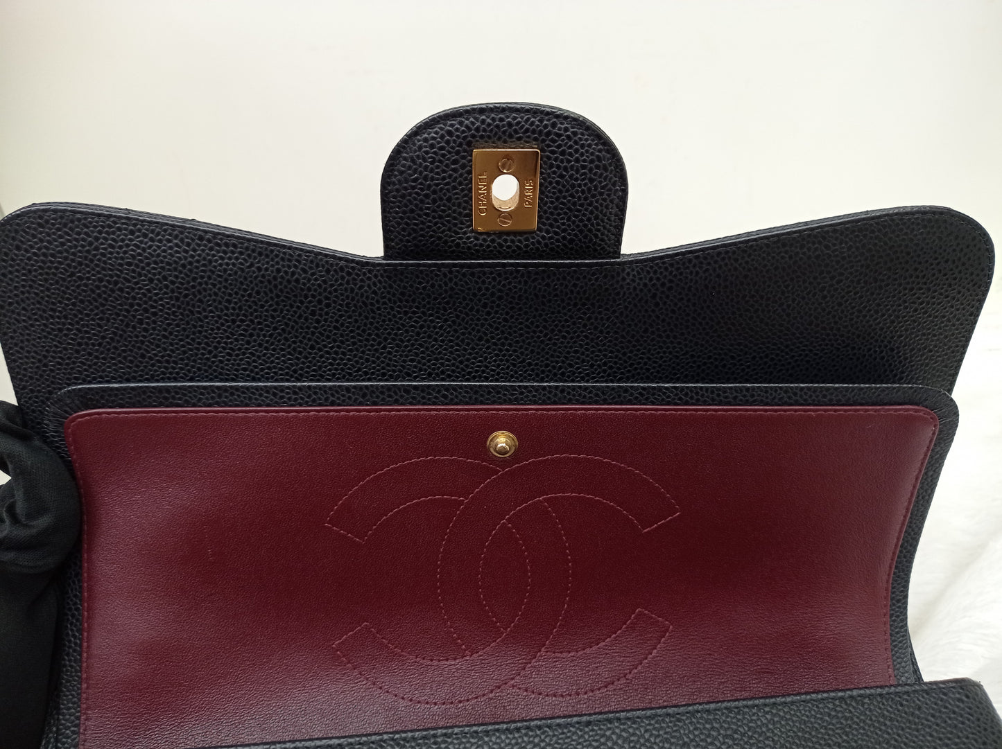 Chanel Jumbo Caviar Black GHW DF #17