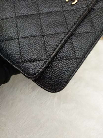 Chanel WOC Caviar Black GHW #27