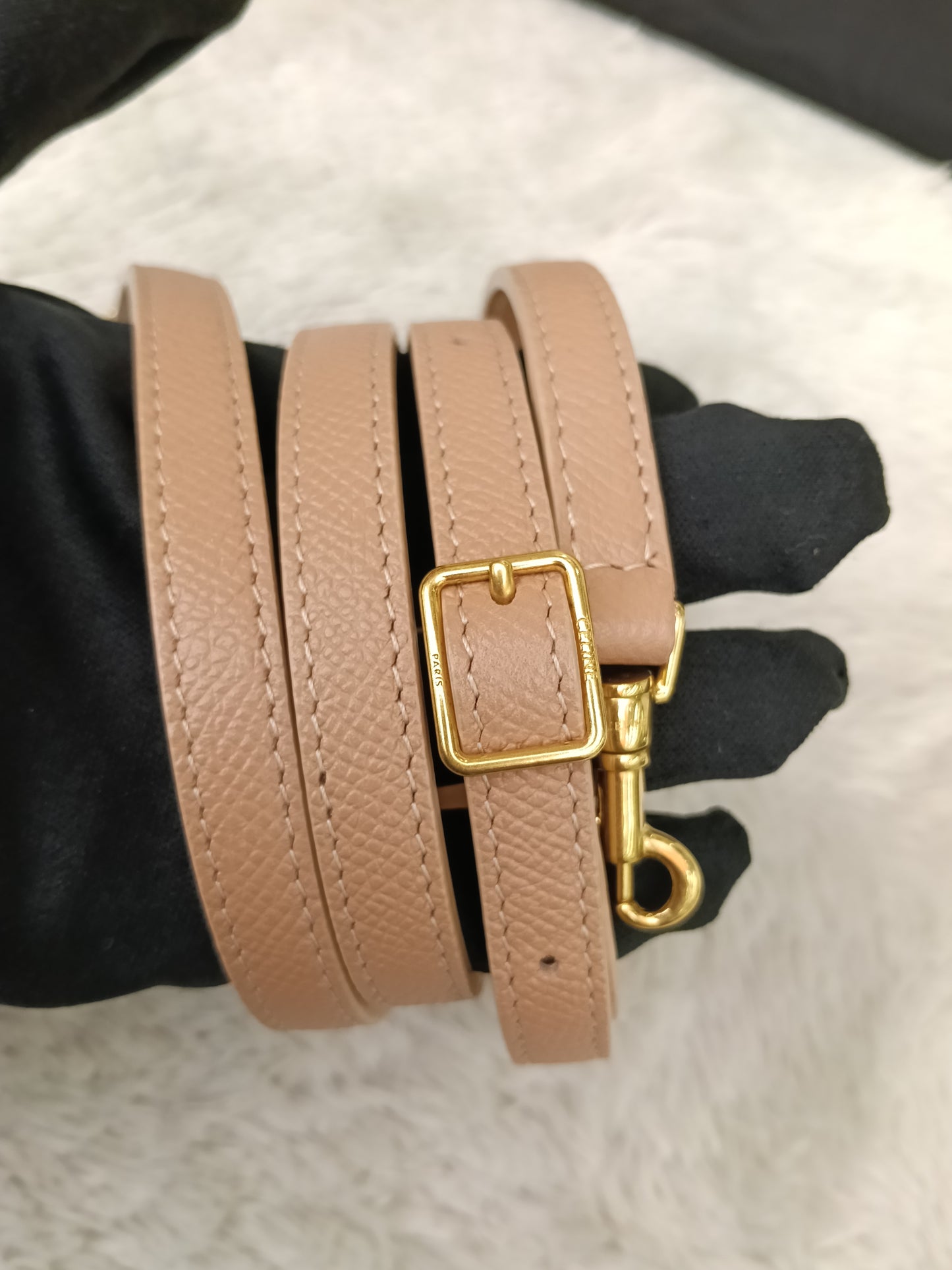 Celine Nano Belt Grained Desert Rose GHW 2020